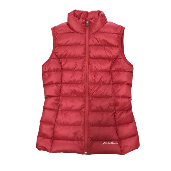 Eddie Bauer Womens Red Puffer Down Vest Size XS - Picture 1 of 9